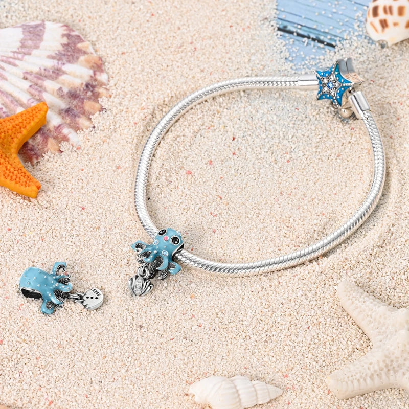 925 Sterling Silver Flying Bird & Butterfly Safety Chain Charm Beads for Original 3mm Bracelet – DIY Jewelry Gift