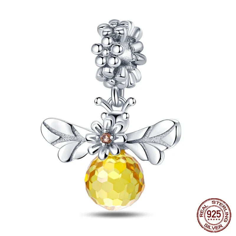 Fashion 925 Sterling Silver Colorful Butterfly Dragonfly Hummingbird Charms – Spring Series Beads Fit 925 DIY Bracelet