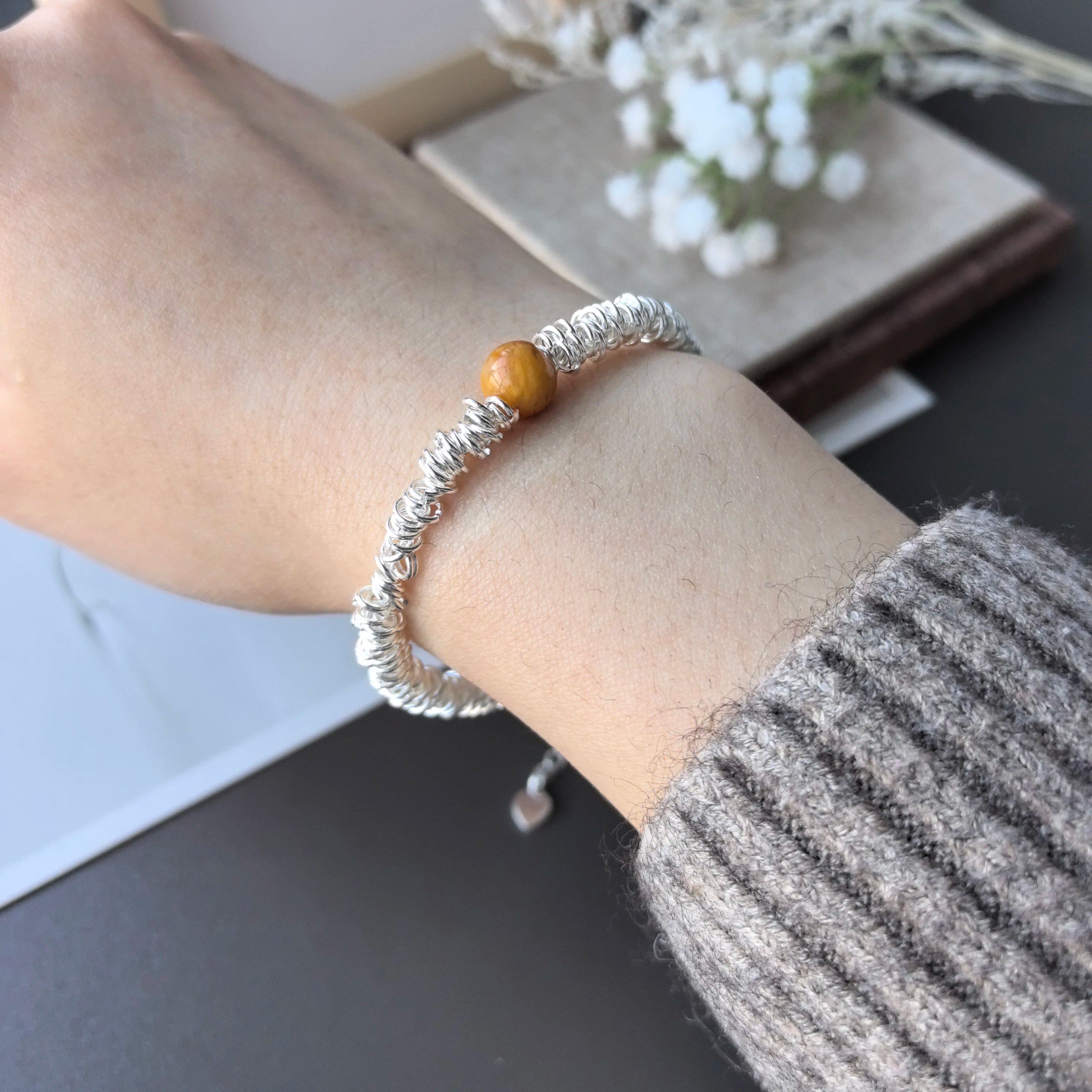 925 Sterling Silver Green Leaf Bracelet | Elegant Nature-Inspired Bangle for Women Girls Fashion Jewelry Gift