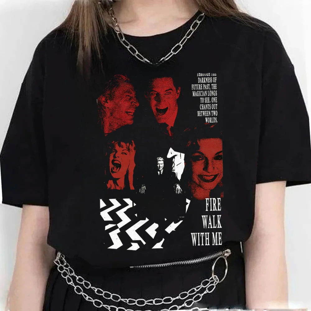 Hot Women’s Harajuku Anime Twin Peaks T-Shirt – Streetwear Funny Unisex Tee 👕🔥