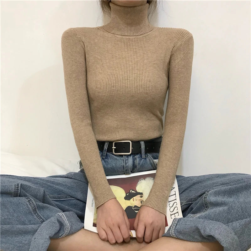 Heliar Women’s Fall Turtleneck Sweater – Soft Knitted Cashmere Pullover, Basic Warm Jumper for Autumn Winter 2024