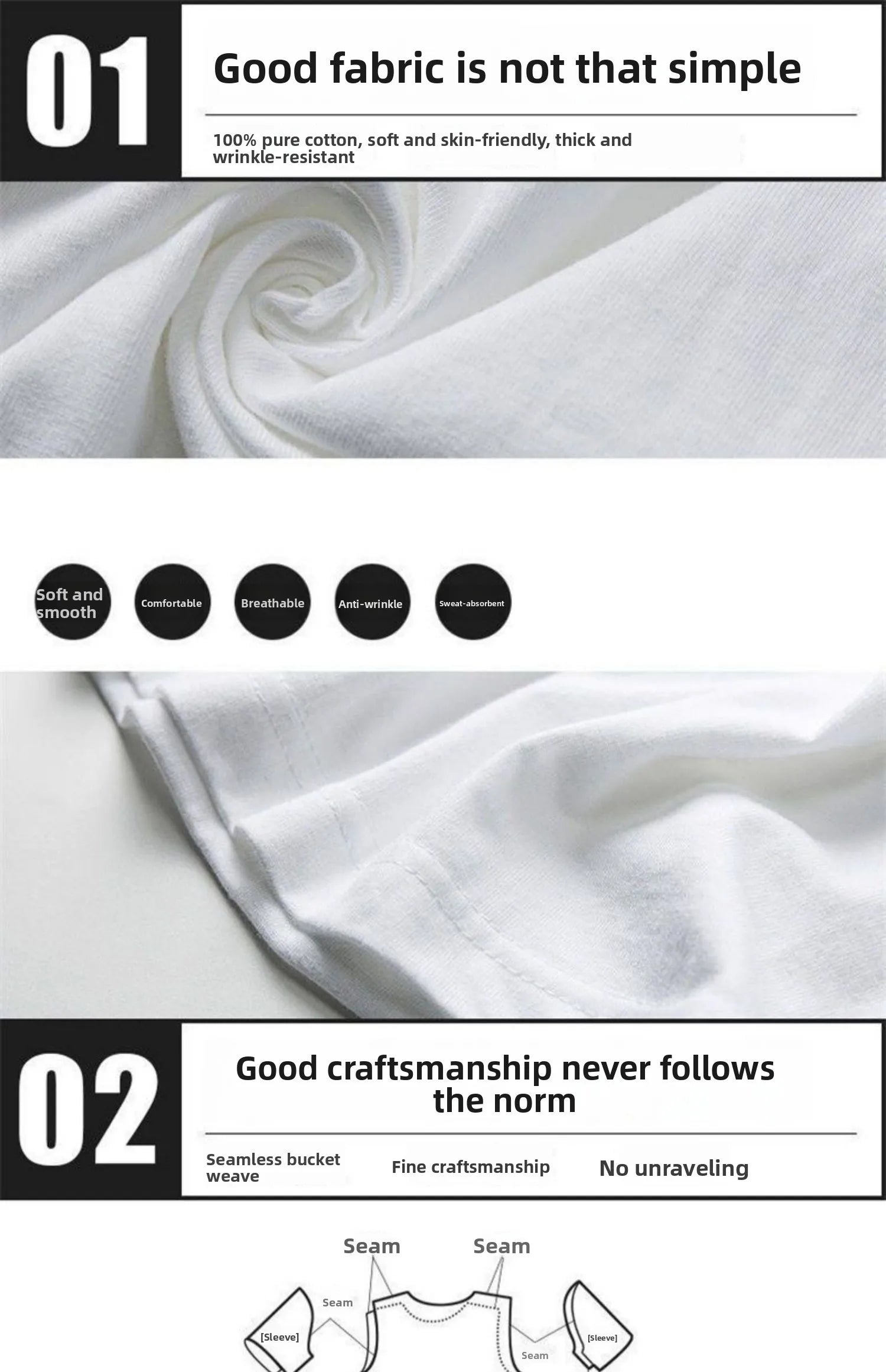 Women’s Long Sleeve Cotton T-Shirt | Fleece-Lined White Base Layer | Loose Fit Autumn Inner Wear