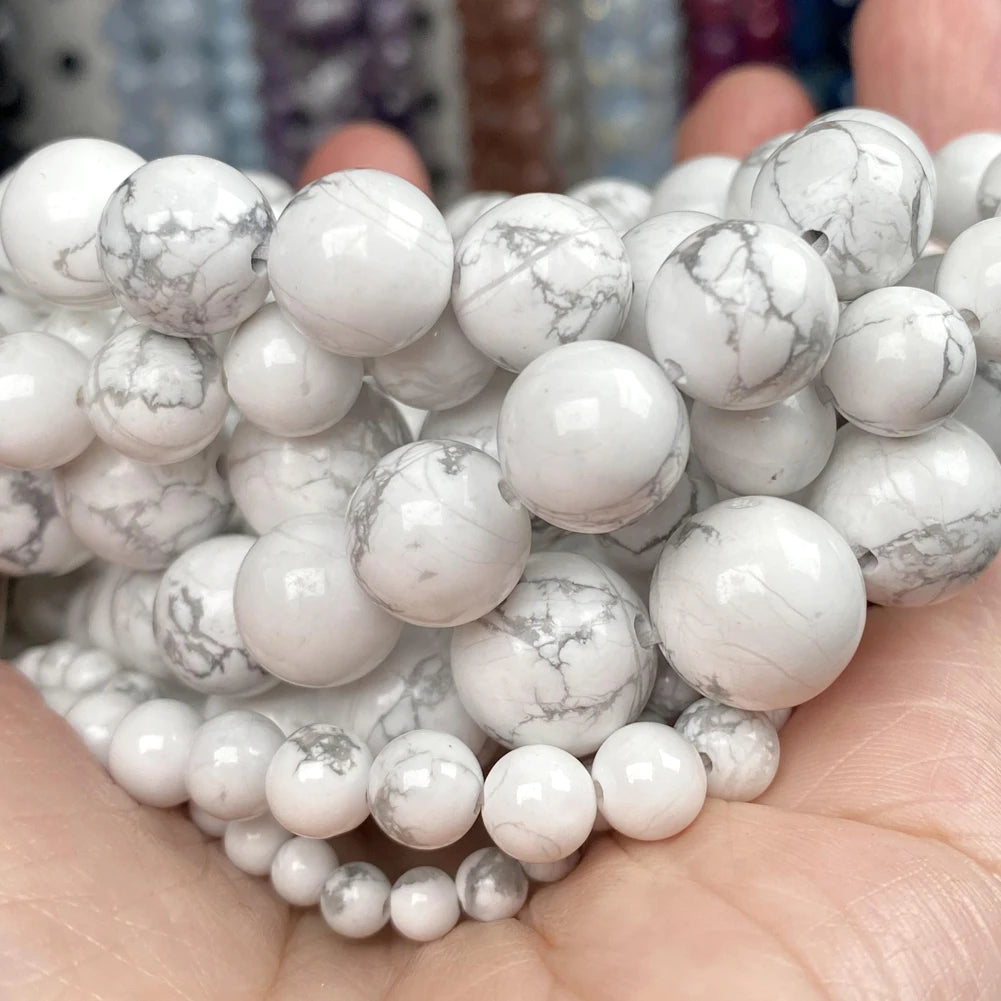 Natural Stone Beads 4 6 8 10mm Tiger Eye Lava Amazonite Turquoise Agate Jasper Beads for DIY Jewelry Making