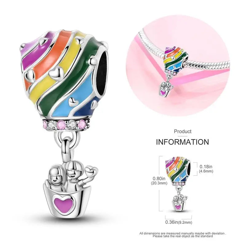 925 Sterling Silver Flying Bird & Butterfly Safety Chain Charm Beads for Original 3mm Bracelet – DIY Jewelry Gift