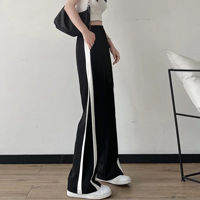 Women's High Waisted Wide Leg Pants | Summer Casual Sports Trousers | Comfortable Baggy Straight Leg Slacks
