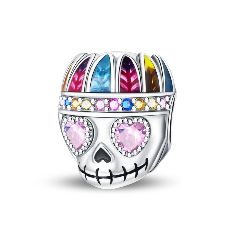 925 Sterling Silver Halloween Skull Bat Pumpkin Charm | Fit Original Bracelet & Necklace DIY Jewelry