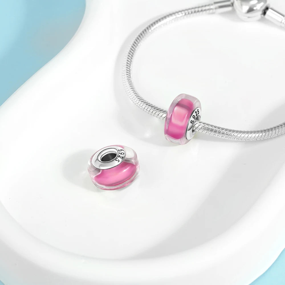 2025 New 925 Sterling Silver Colorful Murano Glass Beads | Fit Original Pandora Bracelet & Necklace DIY Jewelry