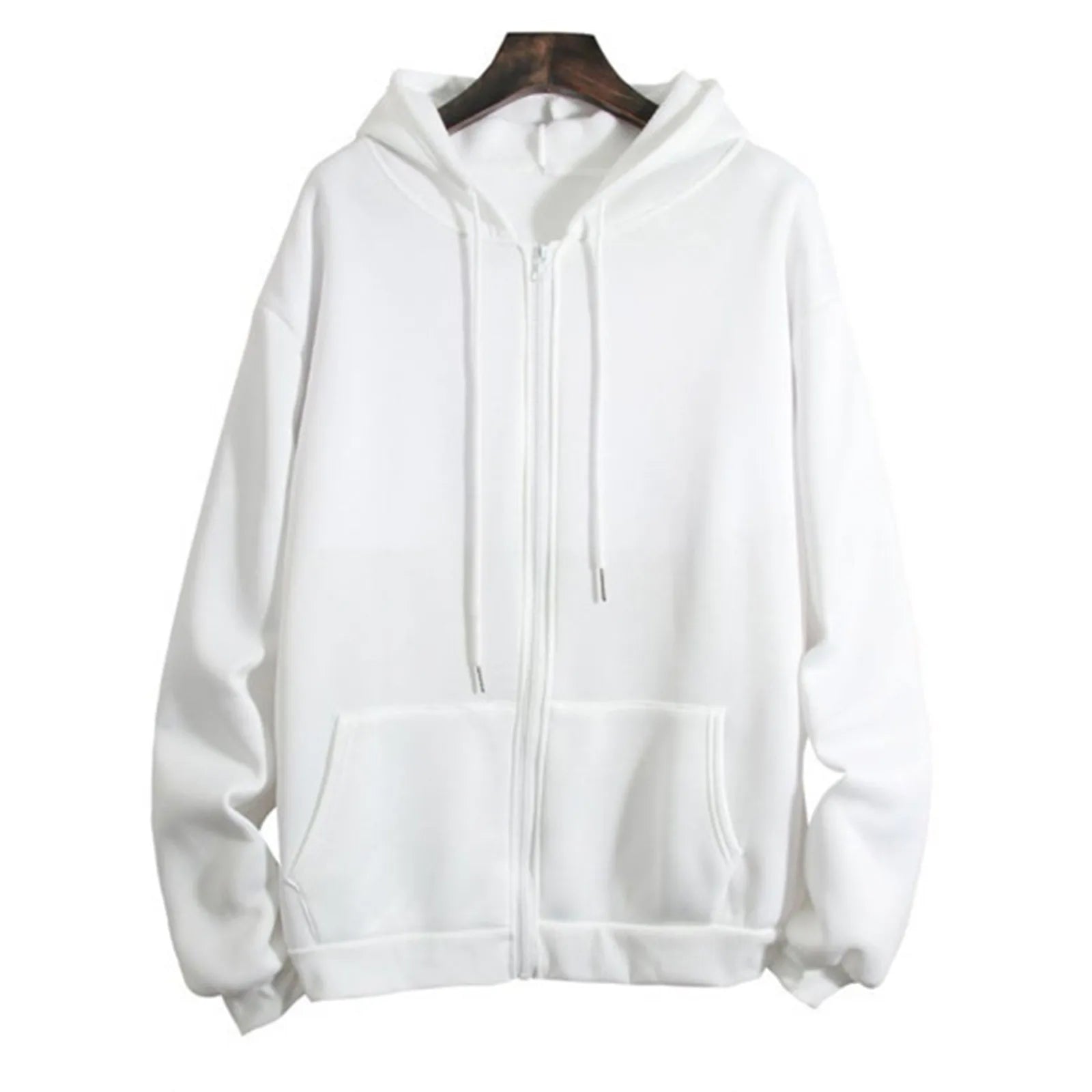 Autumn & Spring Women’s Zip Up Hoodie | Korean Style Casual Drawstring Sweatshirt Cardigan