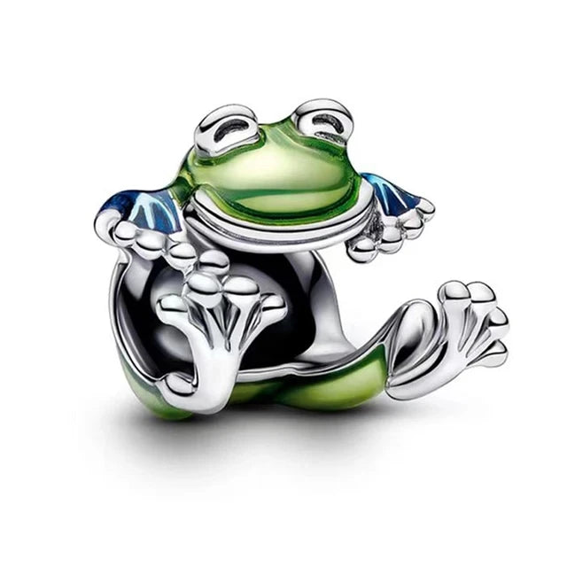 925 Sterling Silver Lucky Grass Leaf Charm | Fits Pandora Original Bracelet | 2024 Fine Bead Pendant | DIY Jewelry Gift