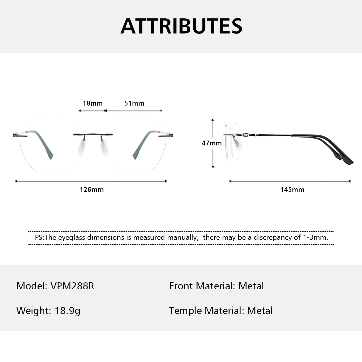 Hexagon Rimless Glasses Women & Men | Lightweight Geometric Optical Eyewear