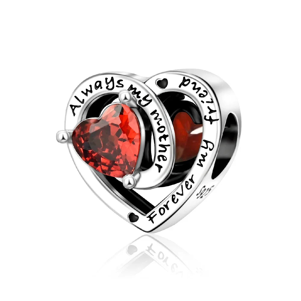 925 Sterling Silver Red Series Charms | Heart, Car & Strawberry Dangle Beads for Original Bracelet DIY Jewelry