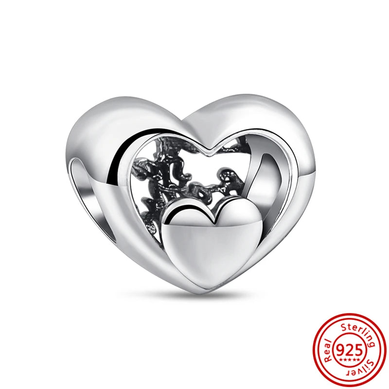 Authentic 925 Sterling Silver Snowflake, Starfish, Shell & Heart Charms | Fit Original Bracelets DIY Women Jewelry