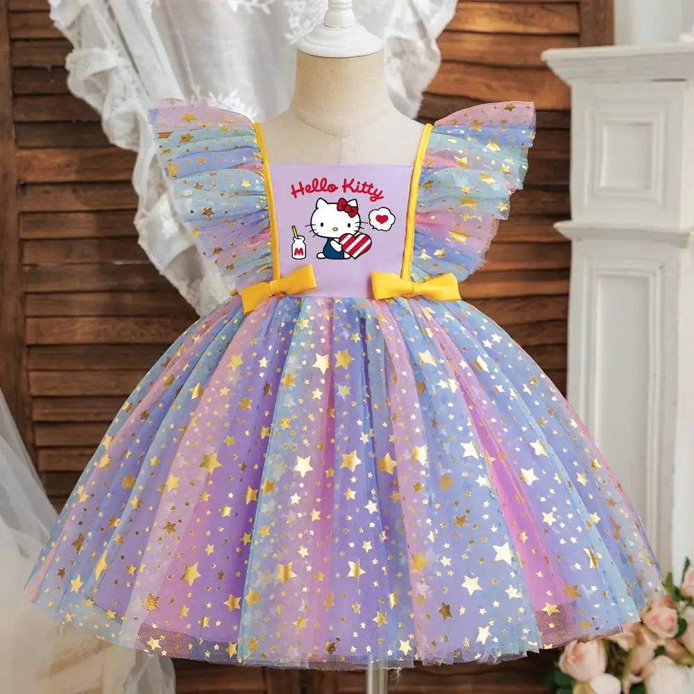 Hello Kitty Baby Princess Dress – Girls Birthday & Christmas Party Sleeveless Tulle Tutu Dress for 1-5Y