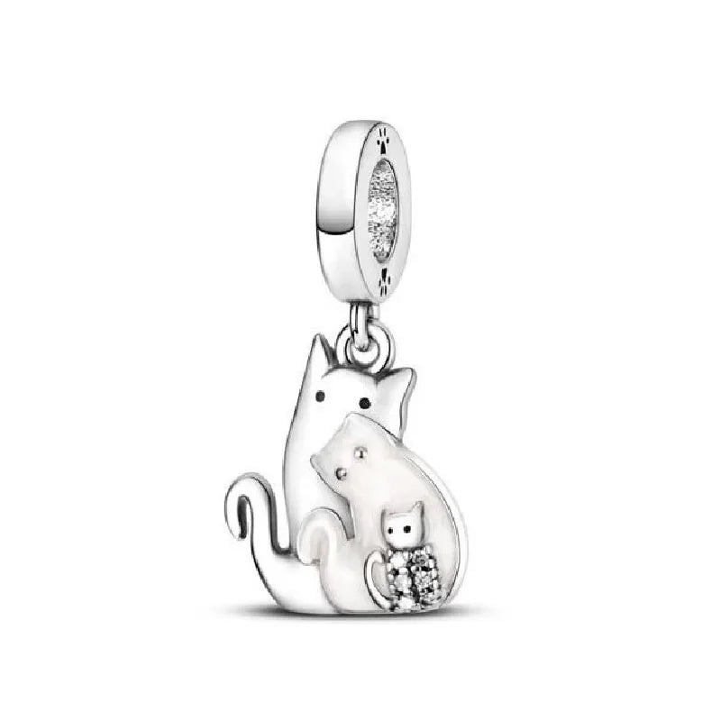 925 Sterling Silver Airplane, Leaf & Angel Charms | Painted Bead Pendants Fit Original European Bracelet DIY Jewelry