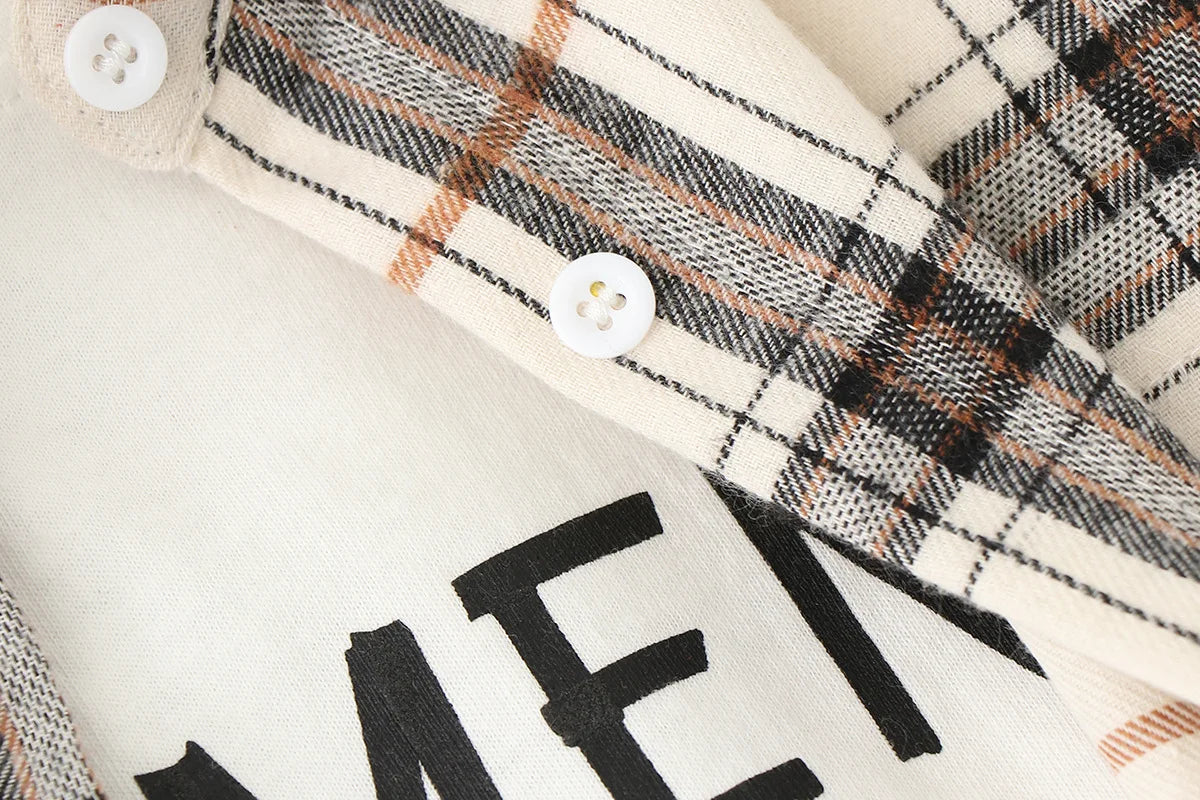 Women’s Plaid Shirt | Spring Autumn Long Sleeve Blouse | Casual Cotton Checkered Top