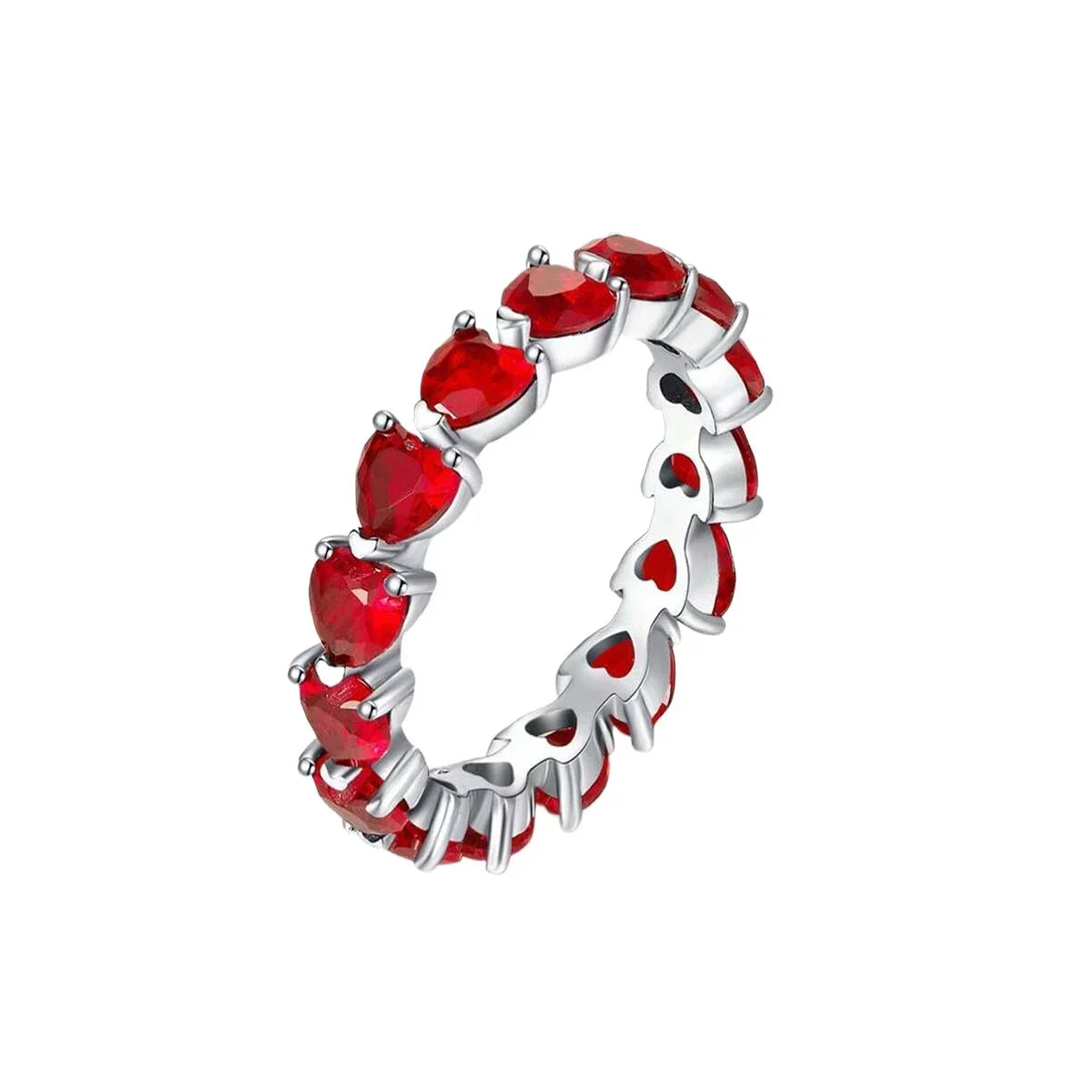 925 Sterling Silver Double Heart, Bow & Starfish Crown Rings | Women’s Moon Ring Fine Jewelry Wedding & Valentine Gift