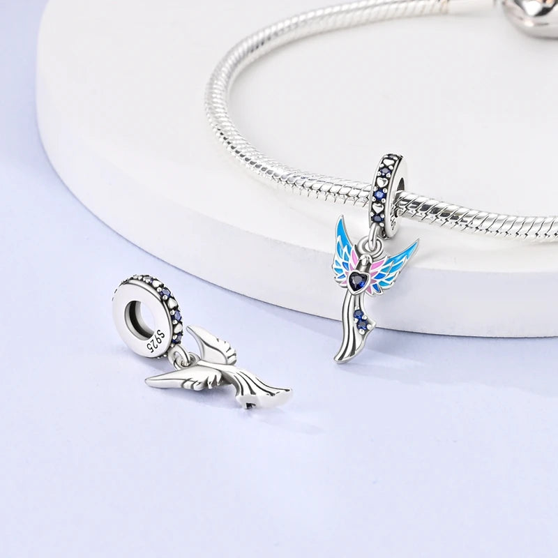 925 Sterling Silver Colorful Luminous Charms | Shell Turtle Star Beads