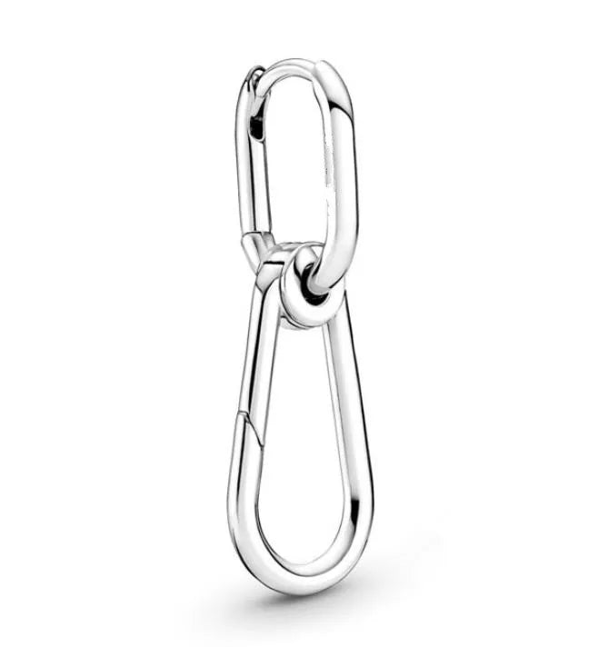 Authentic 925 Sterling Silver Rose Pave Link Stud Earrings | Elegant Pandora ME Jewelry Gift for Women