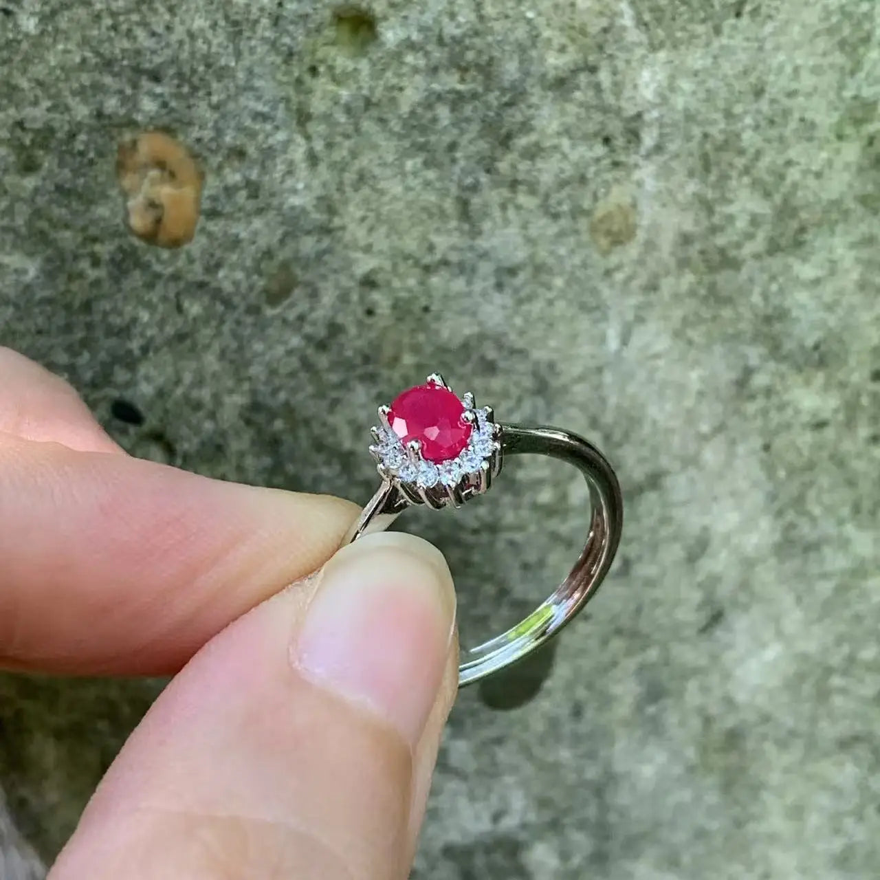 Natural Ruby Adjustable Ring for Women | 6x4mm Vintage 925 Silver Fine Jewelry Gift – High Quality Wholesale
