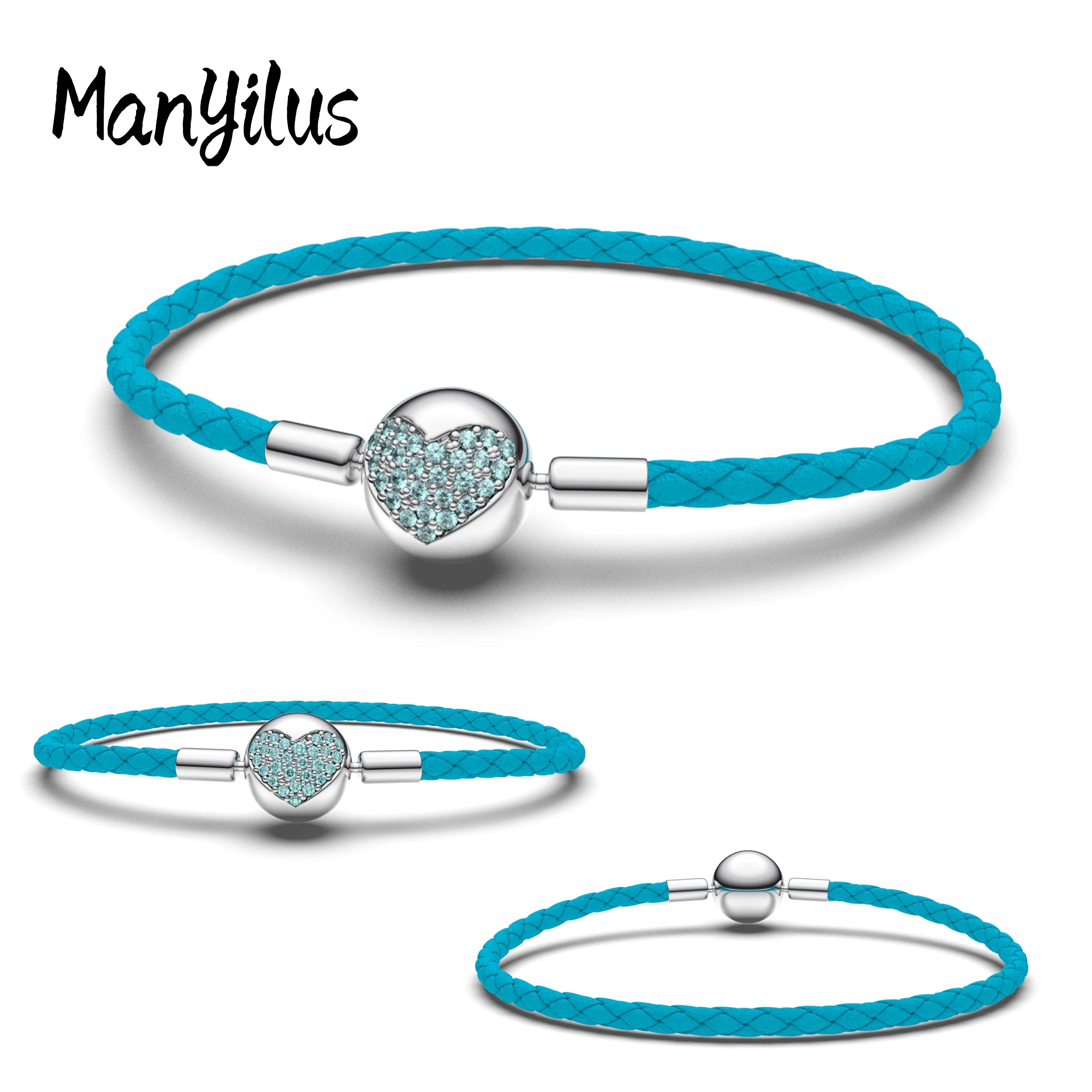 Manyilus 925 Sterling Silver Pulseras Charms | Women’s Silver Charm Bracelets Jewelry
