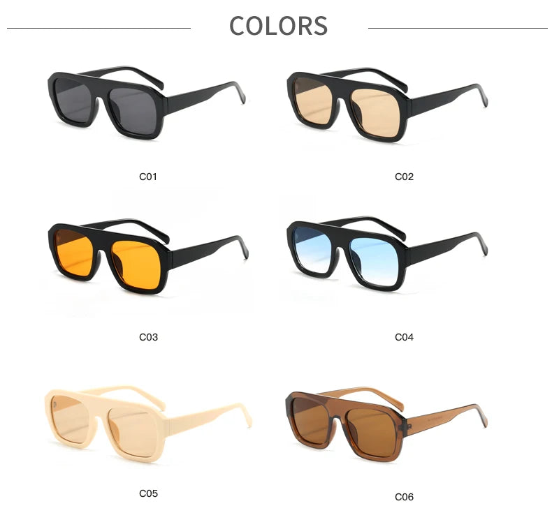 Classic Rectangular Large Frame Sunglasses – Women Fashion New Retro Sun Glasses | INS Eyeglasses Men Unisex