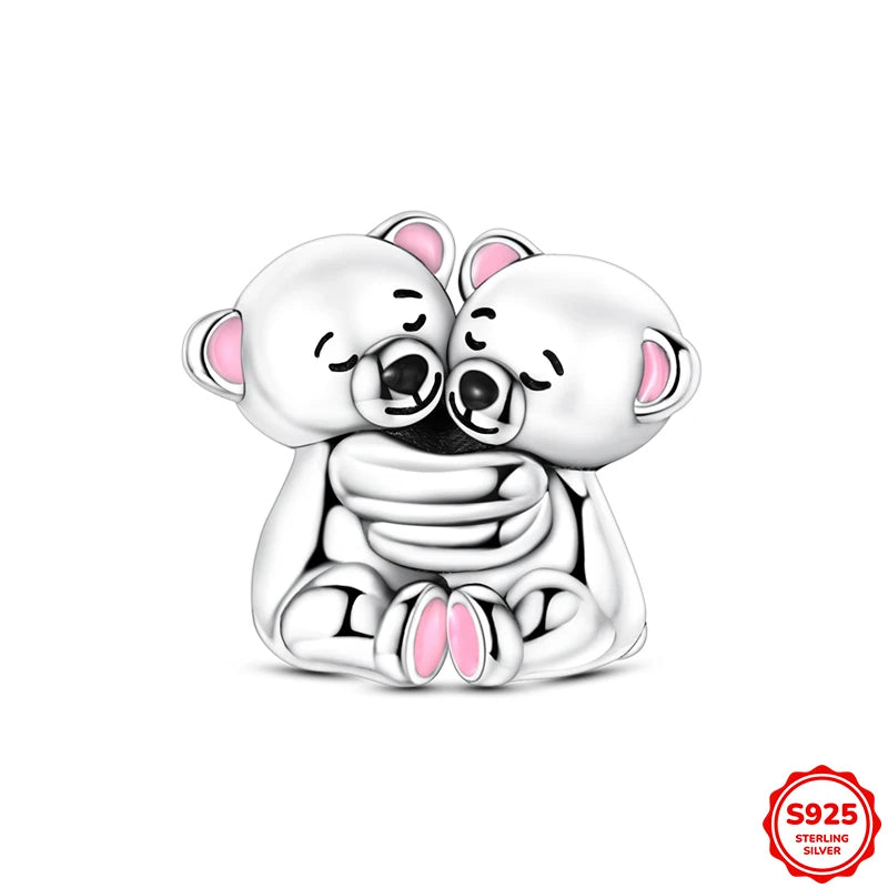 Hot Sale 925 Sterling Silver Moments Keychain Charm | Fit Original Bracelet Beads Women’s Elegant Jewelry Gift