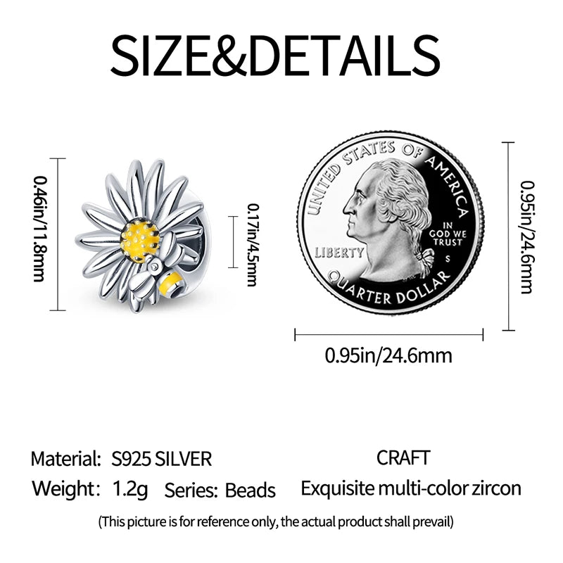 925 Sterling Silver Bee Series Charms | Fit Original Pandora Bracelet – DIY Women’s Jewelry Beads Hot Sale