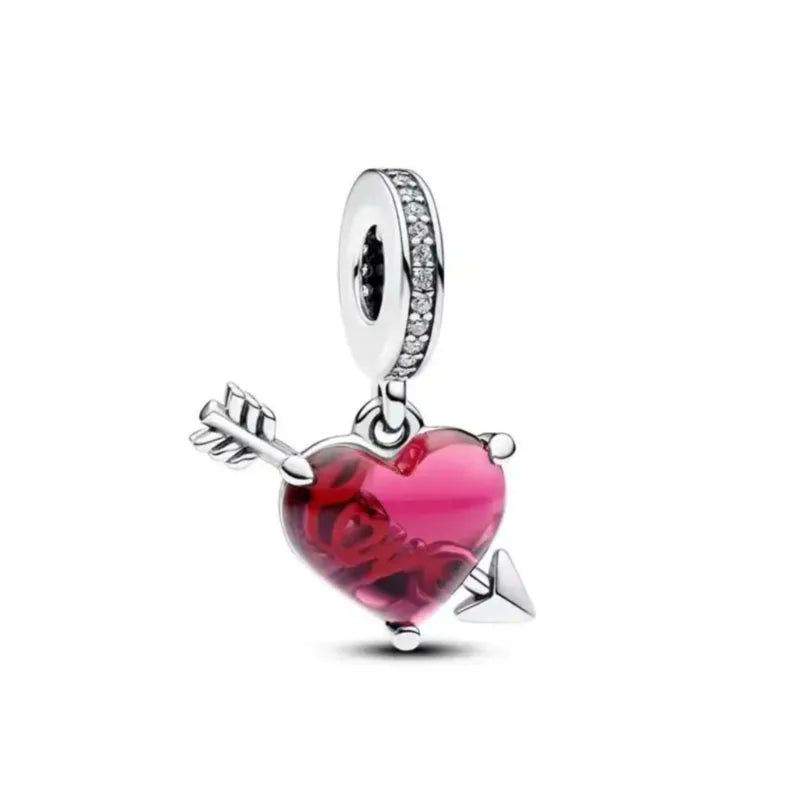New 925 Sterling Silver Strawberry Cherry Pearl Shell Charm | Fit Original European Bracelet DIY Exquisite Jewelry
