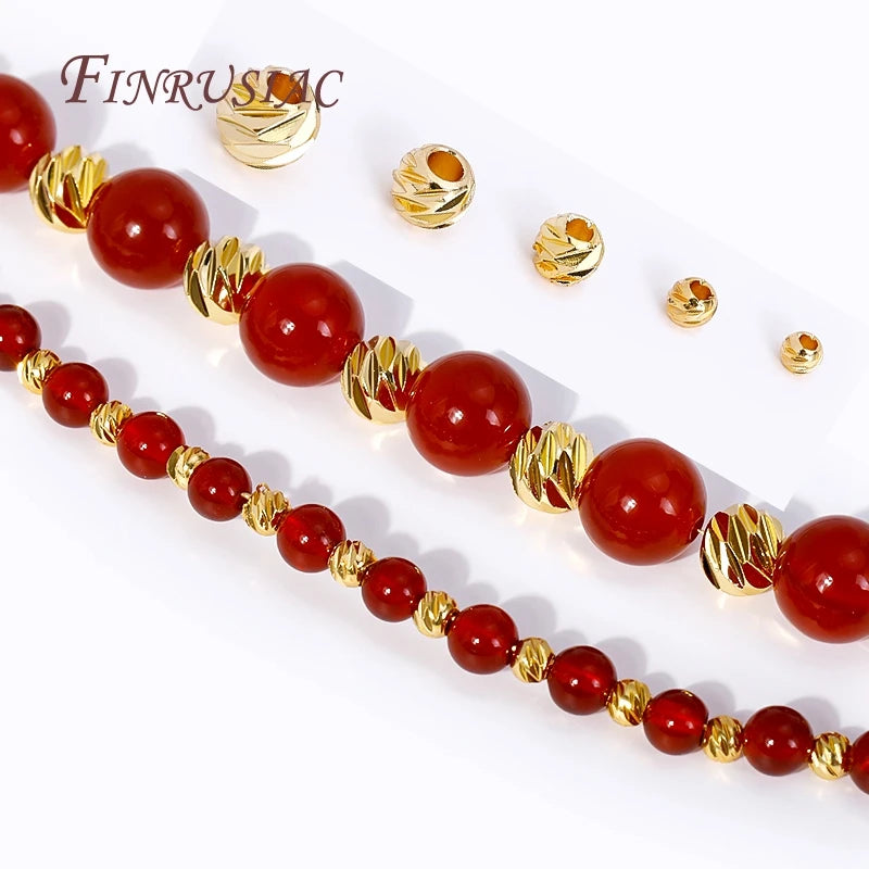 2.5mm–6mm 18K Gold Spacer Beads | Metal Separator Beads for Luxury DIY Jewelry Making