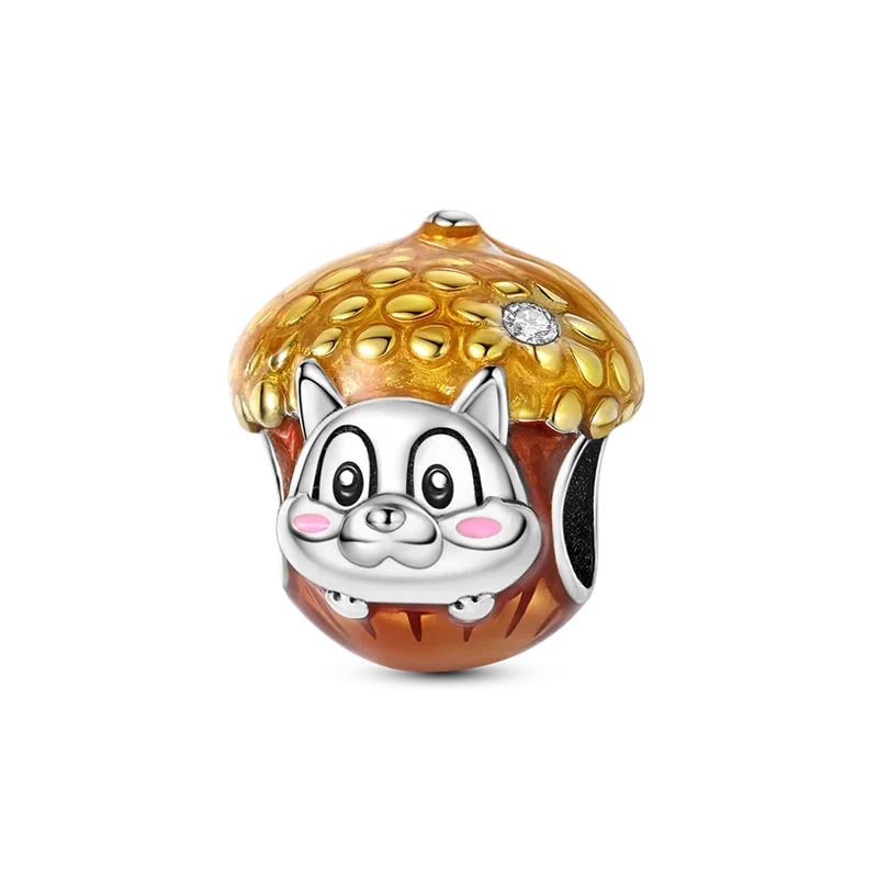 925 Sterling Silver Golden Autumn Charms | Maple Leaf & Pumpkin Beads Fit Original Bracelet DIY Jewelry Gift