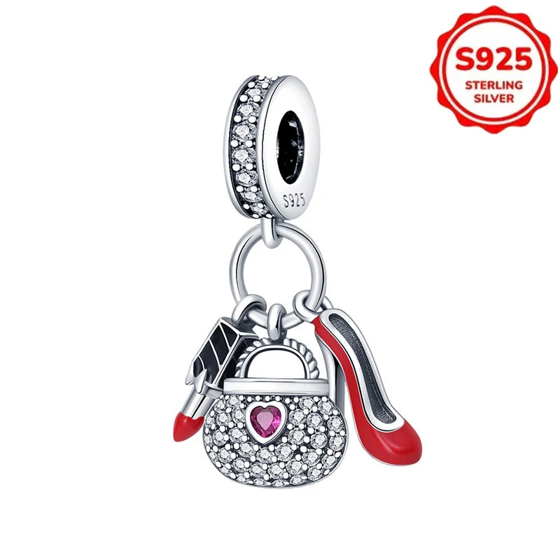 New Disney 925 Sterling Silver Cheshire Cat & Dumbo Charms – Original Bracelet Beads DIY Pendant Halloween Jewelry Gift