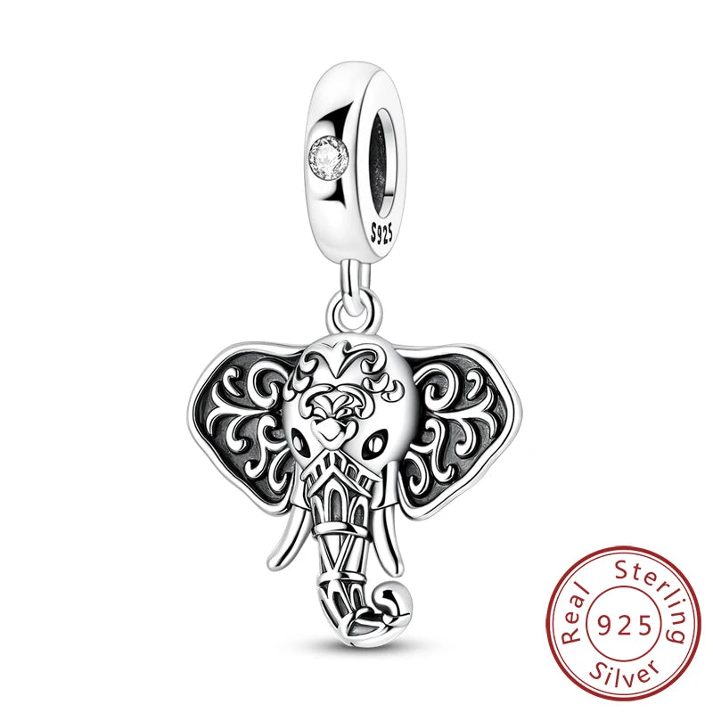 New 925 Sterling Silver Animal & Symbol Charms Beads – Capybara, Firefly, Puppy, Cat, Horseshoe Pendants Fit Bracelets & Bangles