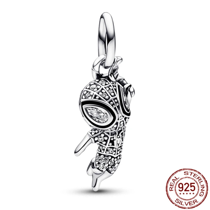 MINISO Marvel 925 Sterling Silver Charms Deadpool Wolverine Beads for Bracelet DIY Jewelry