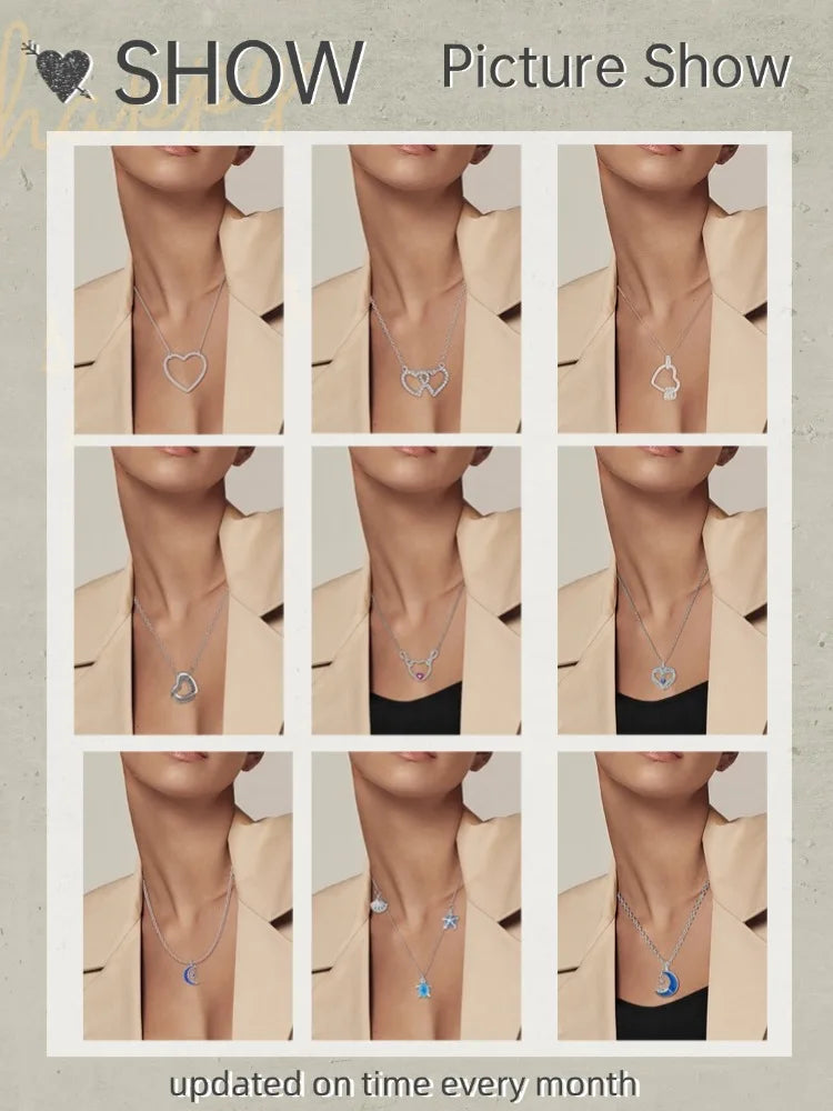 Heart to Heart Necklace 925 Sterling Silver Love Pendant Chain for Women – Wedding & Engagement Fine Jewelry