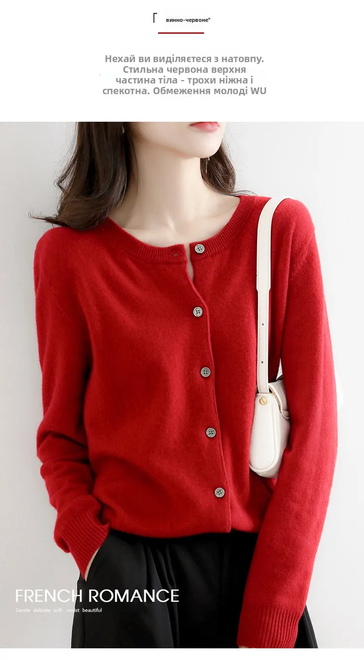Off-Season Knitted Open Cardigan – Women’s Loose Round Neck Outerwear | Large Size Sweater for Spring & Autumn