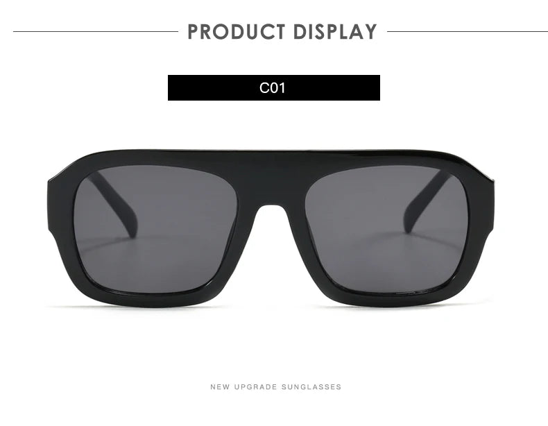 Classic Rectangular Large Frame Sunglasses – Women Fashion New Retro Sun Glasses | INS Eyeglasses Men Unisex