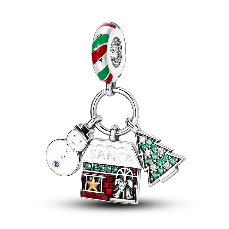 2025 Original 925 Sterling Silver Christmas & Halloween Charms | Santa Claus Snowman Beads Fit Bracelet Pendant Jewelry Gift