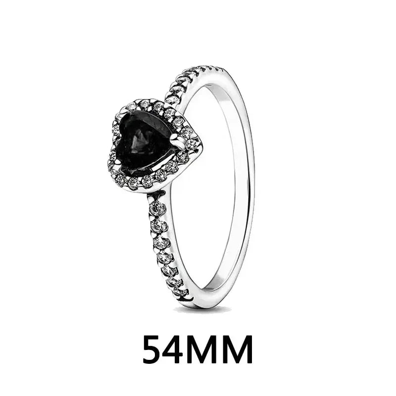 New 925 Sterling Silver Heart Jewelry Set | Pink, Red & Rainbow Earrings, Rings, Necklaces Gift Collection