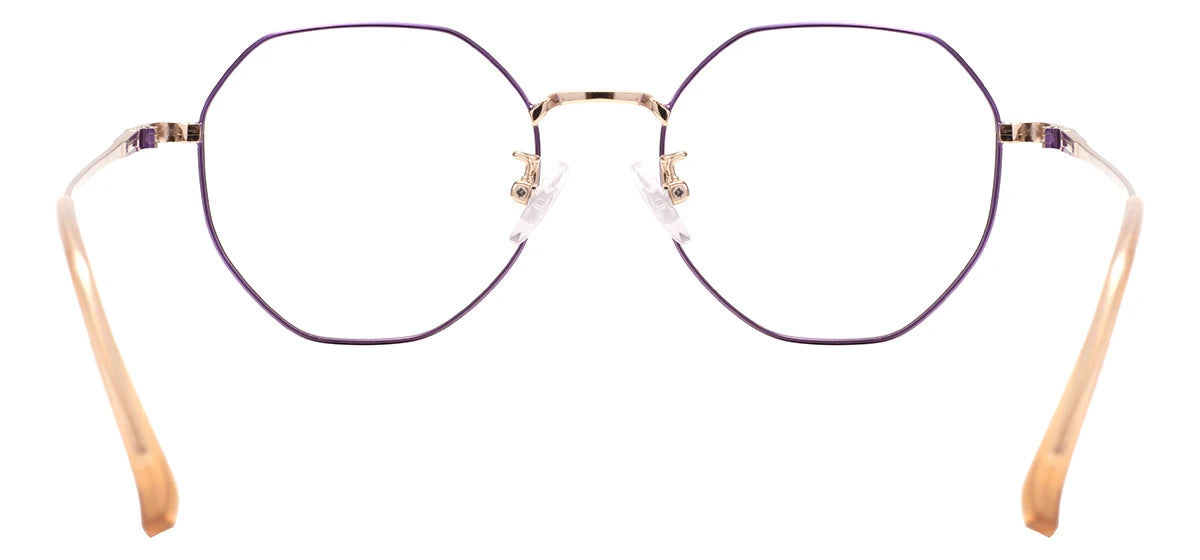 Geometric Colorful Round Glasses – Unisex Metal Full Rim Stylish Eyewear for Prescription Lenses