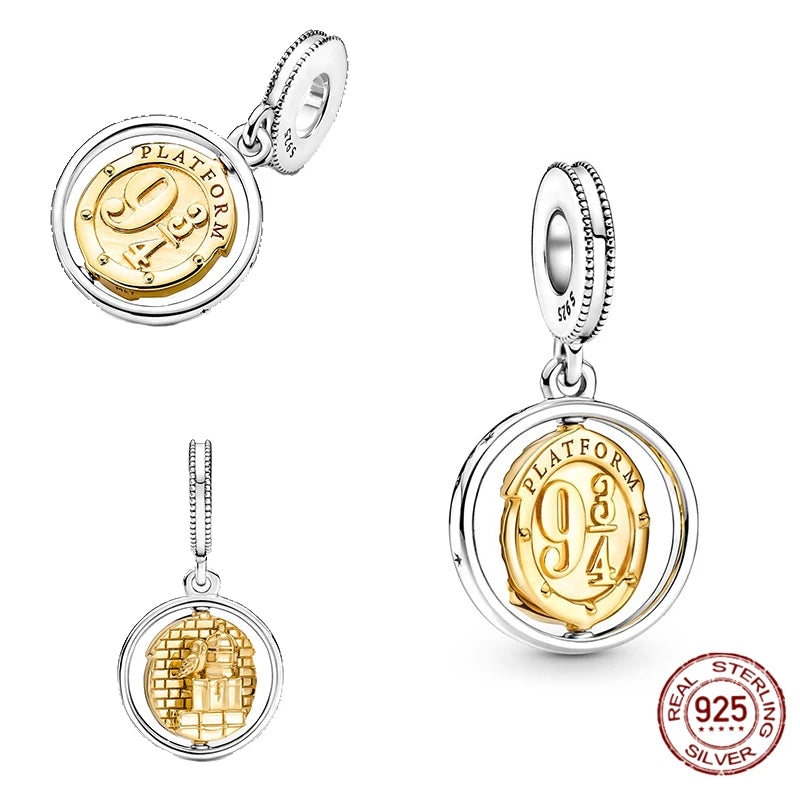 Disney Harry Potter 925 Sterling Silver Charm Bead | Fits Original Bracelet | Women’s DIY Jewelry Gift