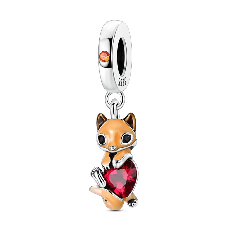 925 Sterling Silver Golden Autumn Charms | Maple Leaf & Pumpkin Beads Fit Original Bracelet DIY Jewelry Gift