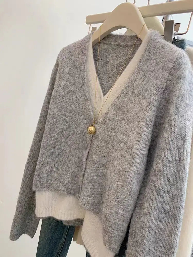 🍂 Cozy Knitted Long Sleeve Sweater 👚 Women's Fashion Layering Top 🌸 Korean Style Early Autumn Wear