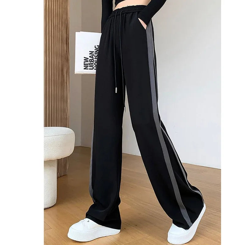Women's High Waisted Wide Leg Pants | Summer Casual Sports Trousers | Comfortable Baggy Straight Leg Slacks