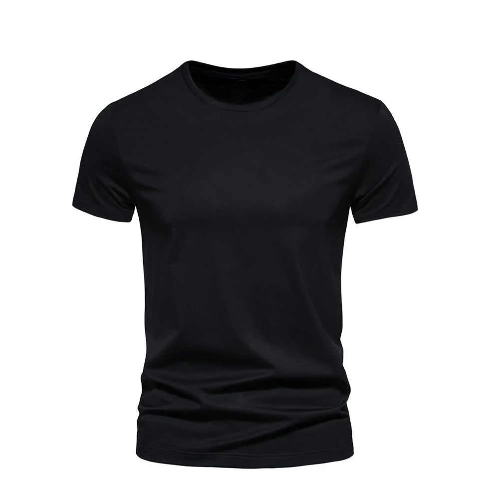 Men’s Solid Color Quick-Dry T-Shirt | Black Casual Gym & Running Fitness Tee