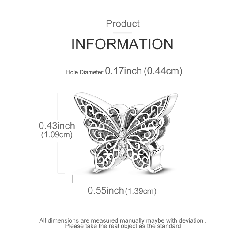 925 Sterling Silver Star, Moon & Heart Safety Chain | CZ Beads Angel Wing Charm for Original Bracelet DIY Jewelry