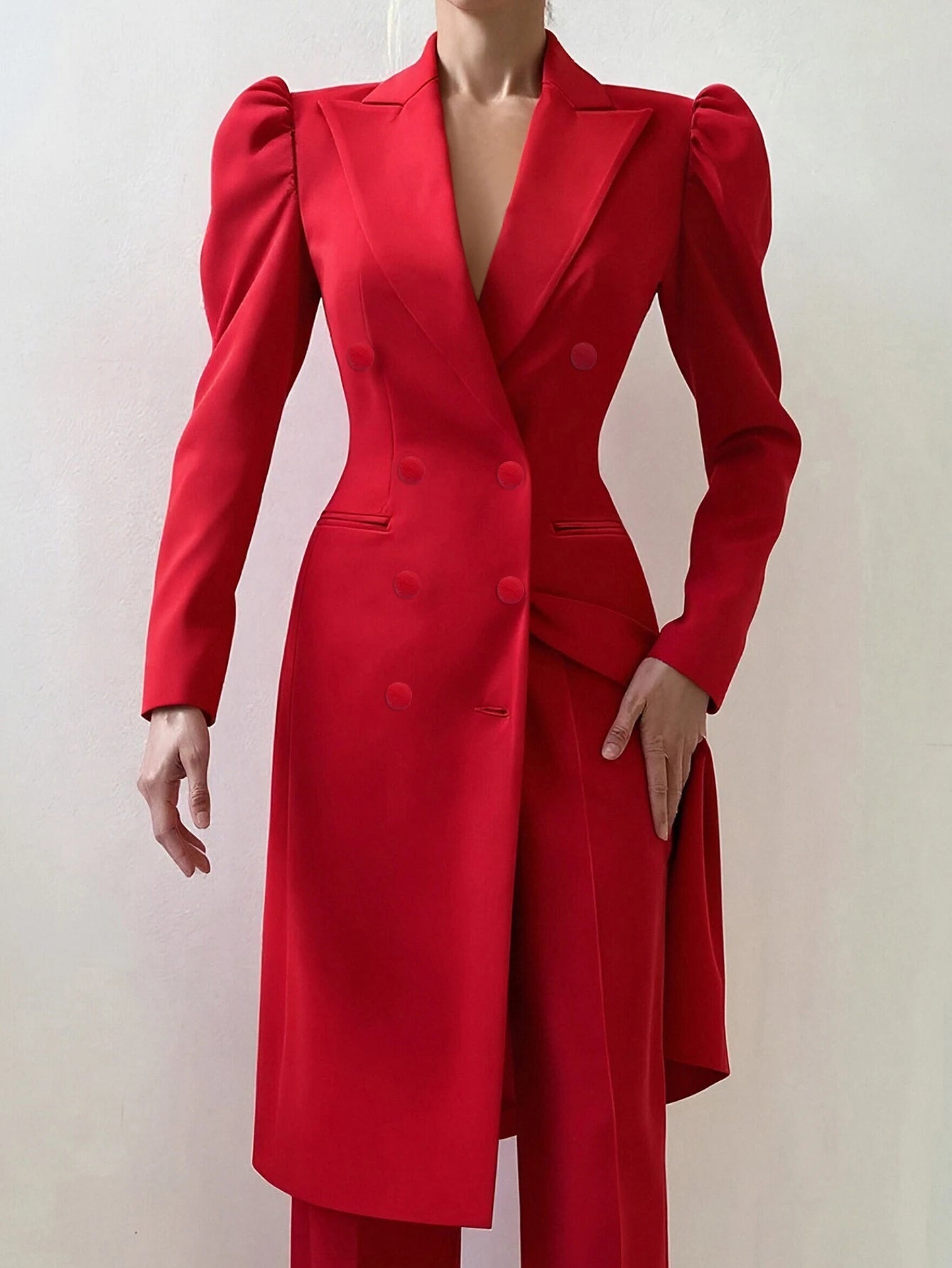 Women’s Business Blazer – Autumn Winter Long Sleeve Turn-Down Collar Button Front | High Street Office Wear
