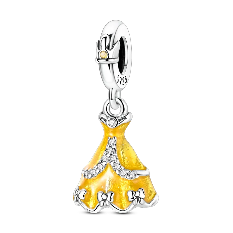 925 Sterling Silver Golden Autumn Charms | Maple Leaf & Pumpkin Beads Fit Original Bracelet DIY Jewelry Gift