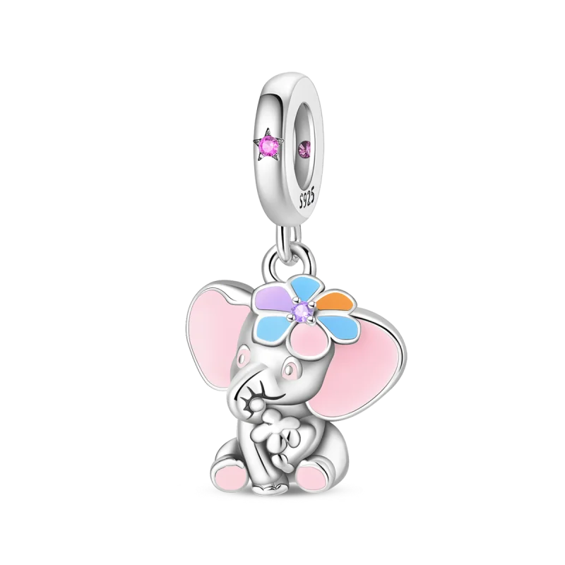 New Original 925 Sterling Silver Animal Charms | Cute Capybara, Elephant & Cat Beads for Bracelets DIY Jewelry