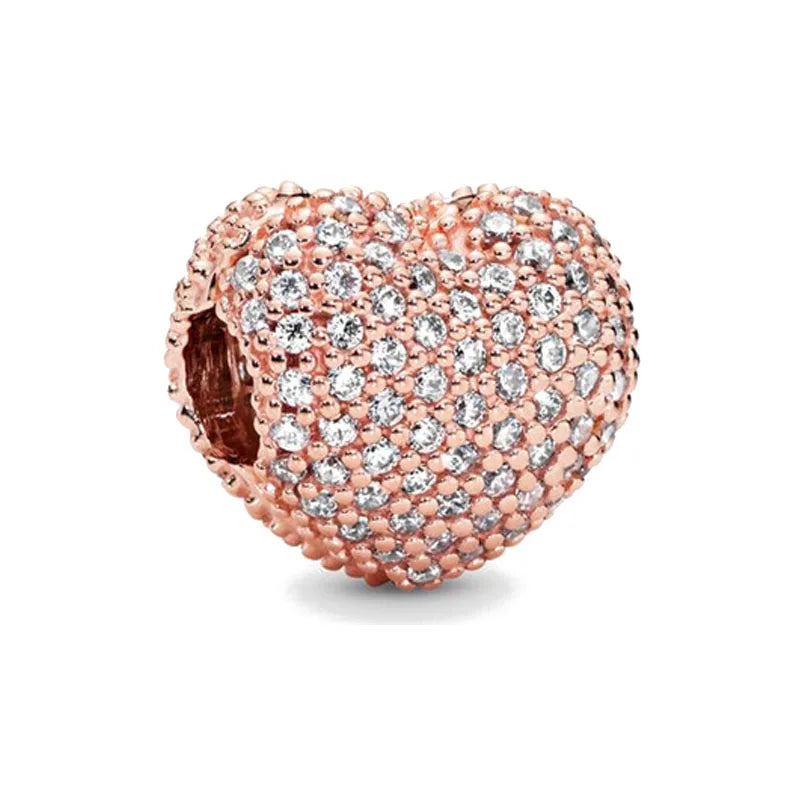 Hot Selling Rose Gold Firefly & Key Pendant Bead | 925 Sterling Silver Charm for Original European Bracelet