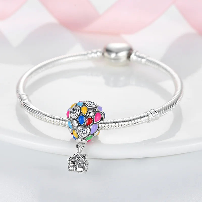 2025 Hot Sale 925 Sterling Silver Pink Butterfly Luminous Firefly Charm | Dangle Bead Fit Bracelet Necklace DIY Jewelry